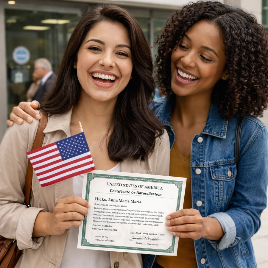Successful naturalization moment